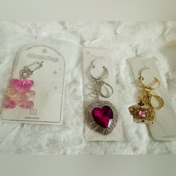 Accessories - Bag Charm Keychain in Pink Hues ( pick 1)